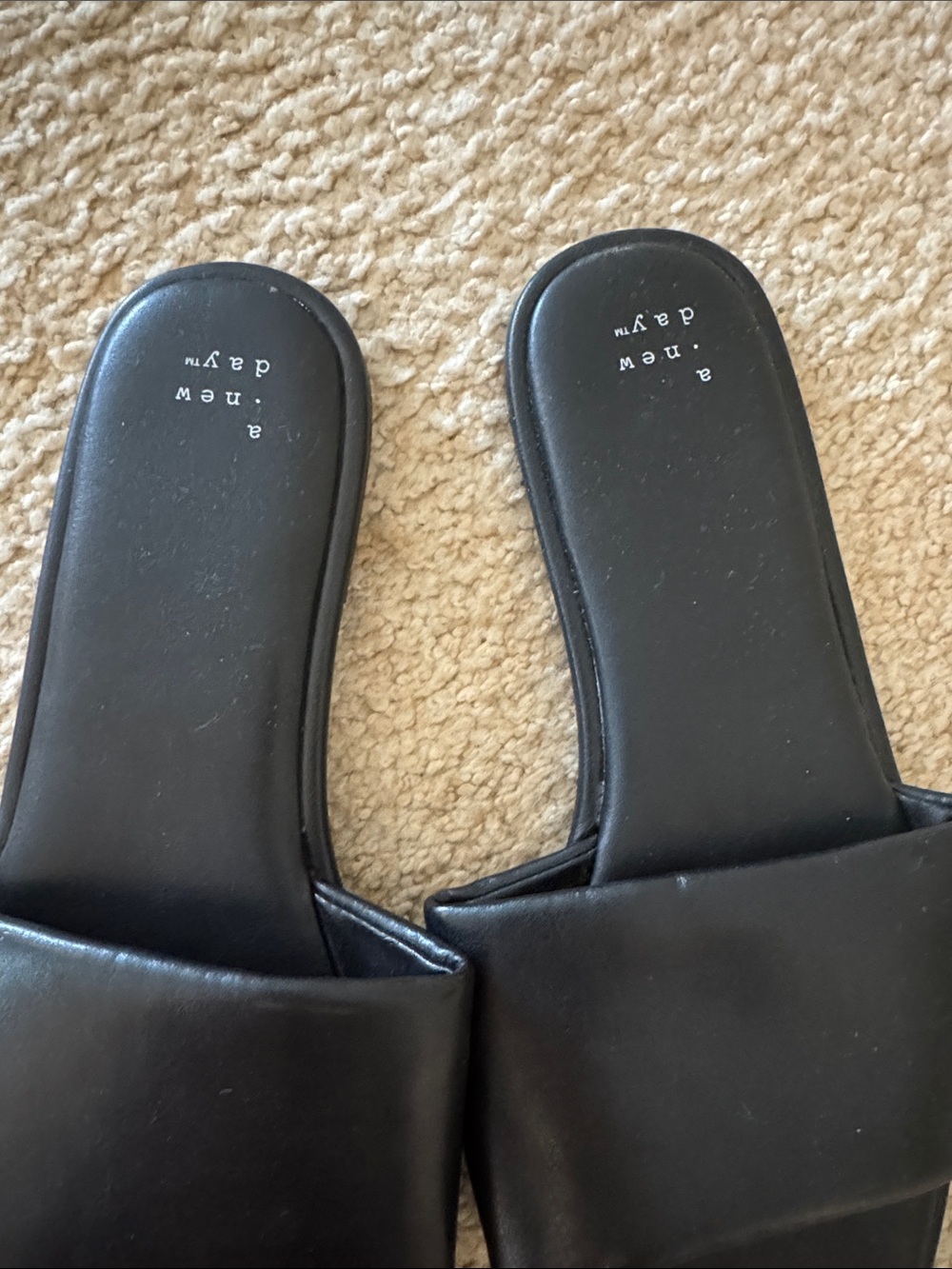NEW Black Slide Sandals - Picture 2 of 5